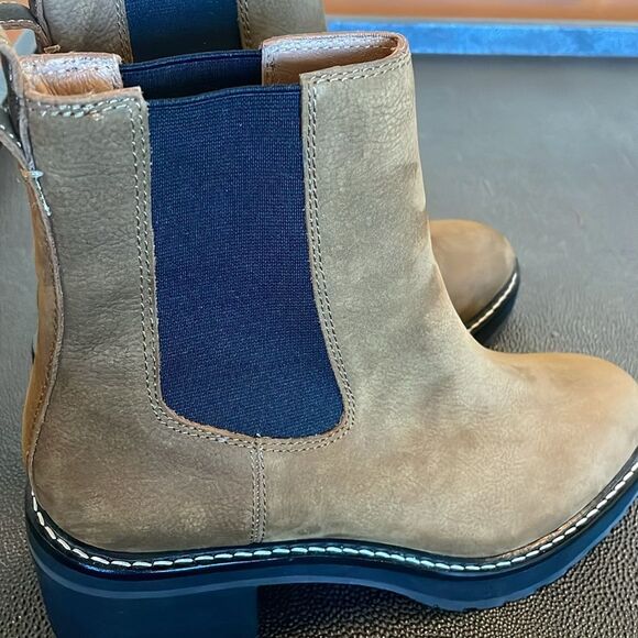 Madewell Carina Chelsea Lug boots burled wood color size 7.5 - Picture 8 of 10